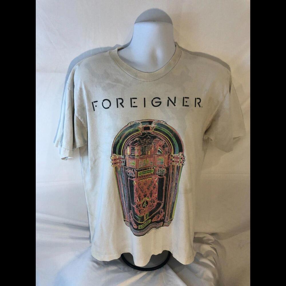 Vtg Foreigner Juke Box Hero 1999 Tour T-shirt Size Large